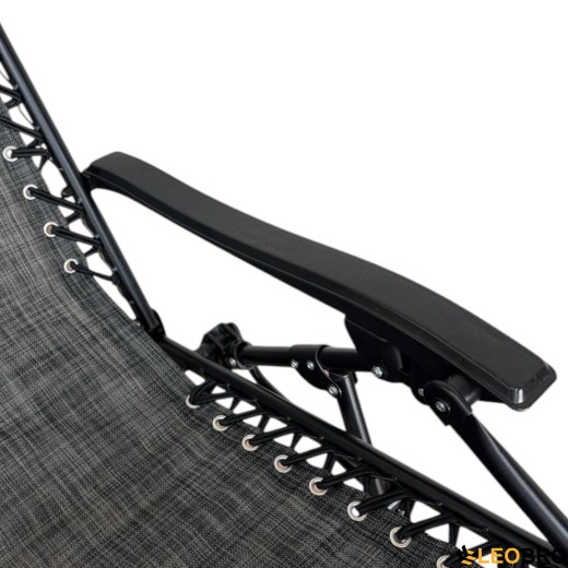 Розкладне крісло шезлонг LEOBRO Zero Gravity Dark Grey (LB-ZGC-A1-DGR) - 4