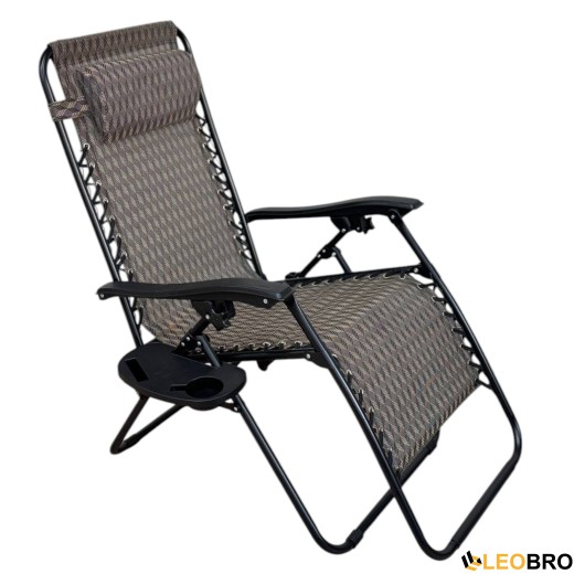 Розкладне крісло шезлонг LEOBRO Zero Gravity Plaid (LB-ZGC-A1-PLD) - 2