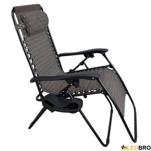 Розкладне крісло шезлонг LEOBRO Zero Gravity Plaid (LB-ZGC-A1-PLD) - 3