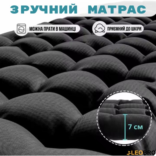Розкладне крісло шезлонг LEOBRO Zero Gravity Premium Plus Чорне (LB-ZGC-E1-BLK) - 17
