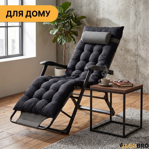Розкладне крісло ліжко з подушкою LEOBRO Striped (LB-FCB-G1-STR) - 12