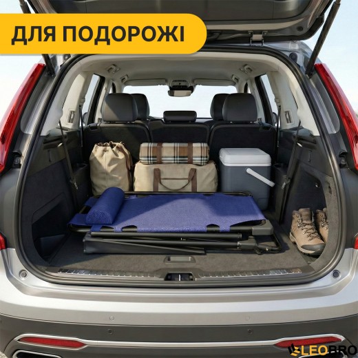 Раскладное кресло кровать с подушкой LEOBRO Темно-синий (LB-FCB-G1-BLU) - 5