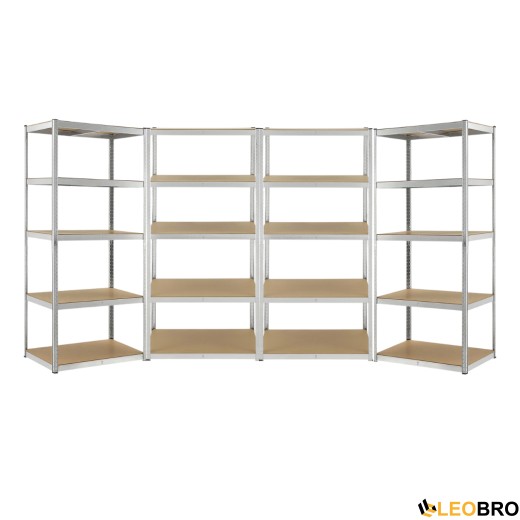 Стелаж з прихованими поличками LEOBRO 180 х 360 х 40 см, 175кг/полиця (LB-R175-GANX4) - 1