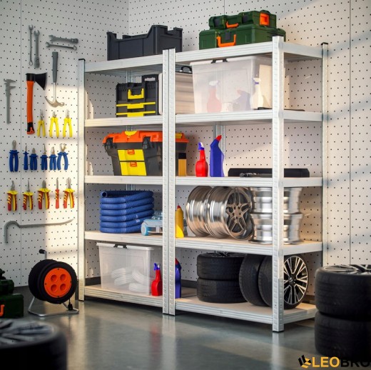Набір із двох стелажів LEOBRO Premium 180 х 180 х 40 см, 175кг/полиця (LB-R175-GANX2) - 3