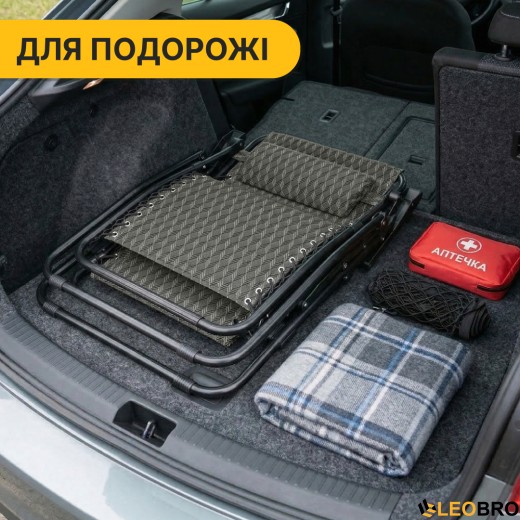 Раскладное кресло шезлонг LEOBRO Zero Gravity Plaid (LB-ZGC-F1-PLD) - 2