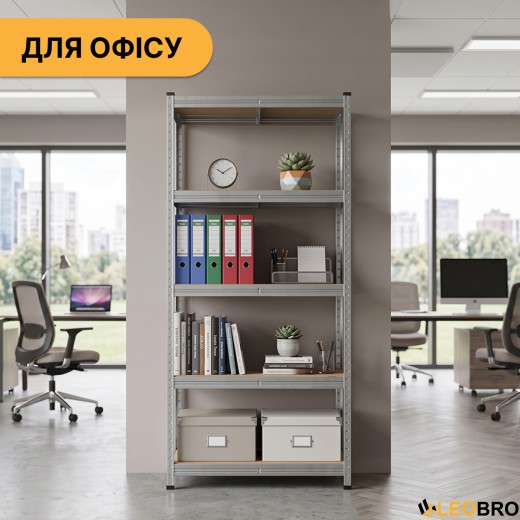 Стеллаж LEOBRO Premium 180 х 90 х 40 см, 175кг/полка, 5 полок (LB-R104) - 8