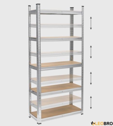 Стелаж LEOBRO Premium 150 х 70 х 30 см, 150кг/полиця, 5 полиць (LB-R110) - 6