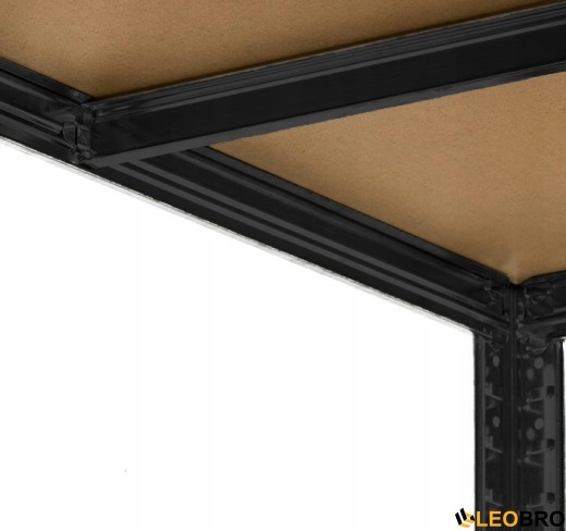 Стелаж LEOBRO Premium Black 150 х 70 х 30 см, 175кг/полиця, 5 полиць (LB-R113) - 4