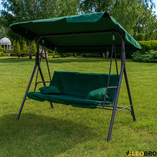 Гойдалка з подушками на 3 особи LEOBRO Green - 1