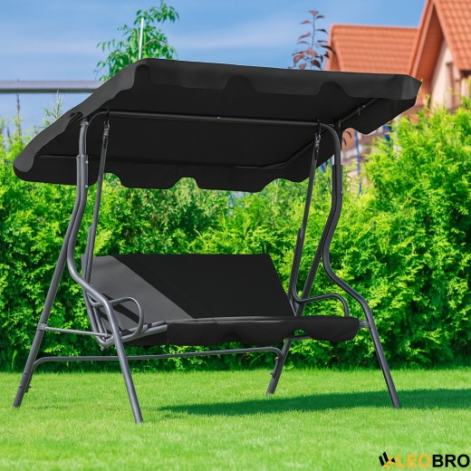 Качеля с подушками на 3 человека LEOBRO Relax Black - 1
