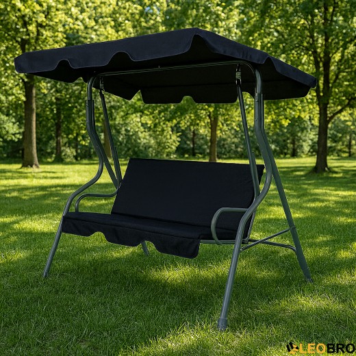 Качеля с подушками на 3 человека LEOBRO Relax Black - 3