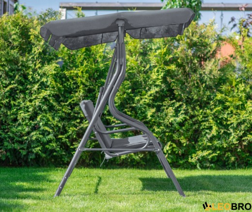 Качеля с подушками на 3 человека LEOBRO Relax Grey - 4