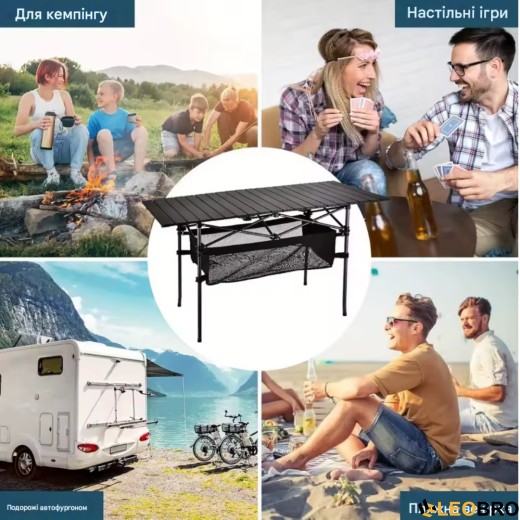 Складаний туристичний стіл для пікніка LEOBRO 120x60x50 см (LB-FT-A3) - 8