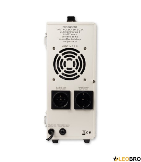 Гібридний ДБЖ/інвертор Volt Polska SINUS PRO 1200 E PLUS 12/230V 800/1200W (3SPM12012M) - 2