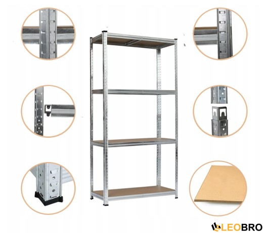Набор из четырех стеллажей LEOBRO Premium 150 х 280 х 30 см, 150кг/полка, 5 полок (LB-R110Х4) - 6