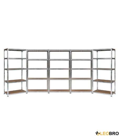 Набор из пяти стеллажей LEOBRO Premium 150 х 350 х 30 см, 150кг/полка, 5 полок (LB-R110Х5) - 1