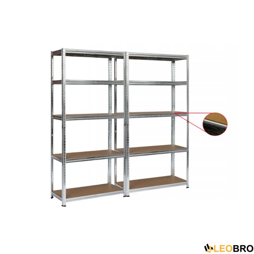 Набор из двух стеллажей LEOBRO Premium 150 х 140 х 30 см, 175кг/полка, 5 полок (LB-R112Х2) - 2