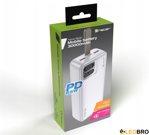 Power bank TRACER BLAZE 30000mAh 65W White (TRABAT47506) - 3