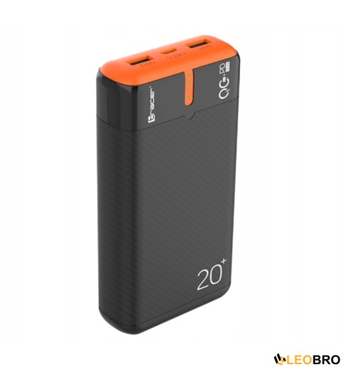 Power bank TRACER EnerGen 20000mAh PD+QC3.0 black/orange (TRABAT47516) - 1