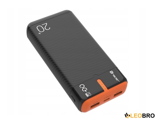 Power bank TRACER EnerGen 20000mAh PD+QC3.0 black/orange (TRABAT47516) - 4