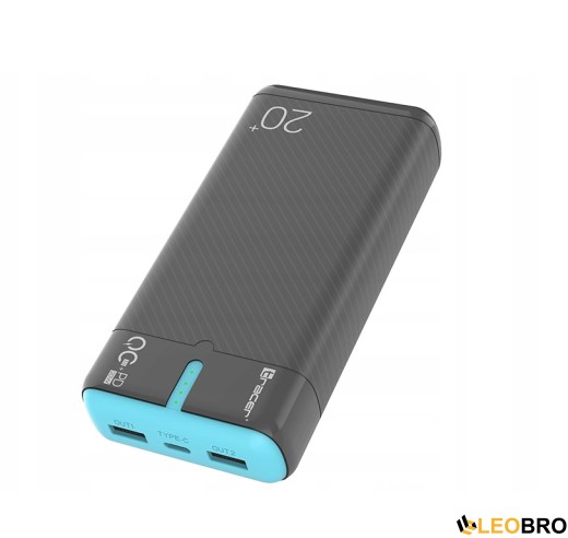 Power bank TRACER EnerGen 20000mAh PD+QC3.0 gray/blue (TRABAT47517) - 3