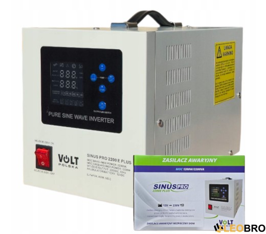 Комплект Volt Polska SINUS PRO 2200 E PLUS 12/230V 1200/2200W + Акумулятор 4SUN MAXX GEL 120Ah 12V   - 2