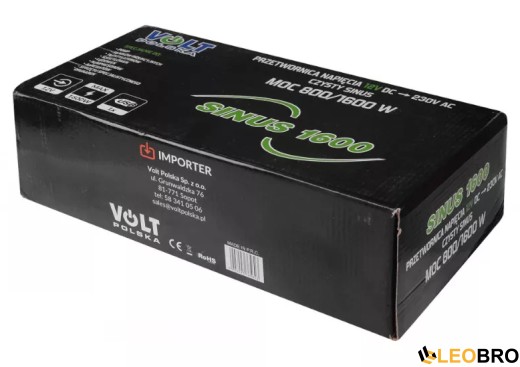 Перетворювач напруги VOLT Polska SINUS 1600 24V на 230V 800/1600W (3SIP160024) - 4