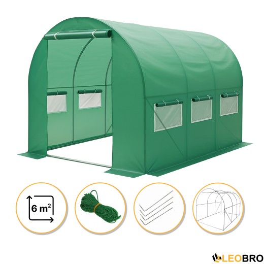 Садова теплиця парник LEOBRO Garden 6м2 Green (LB-G101-GRN) - 1