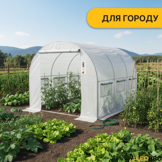 Садова теплиця парник LEOBRO Garden 6м2 White (LB-G101-WHT) - 6