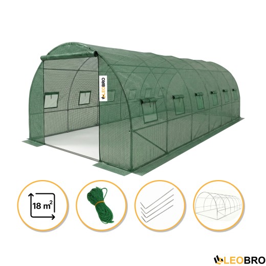 Садова теплиця парник LEOBRO Garden 18м2 Green (LB-G105-GRN) - 1