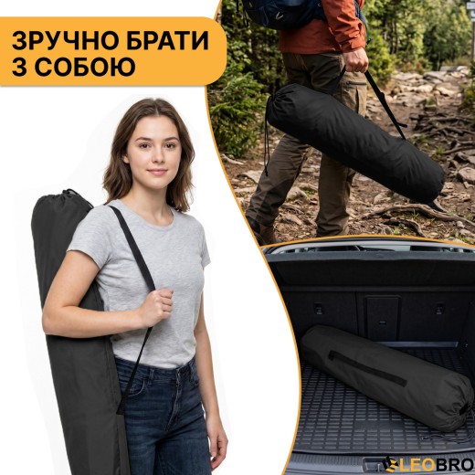 Раскладушка для туризма LEOBRO с толстым бархатным матрасом (LB-CC-L2-PAT) - 8