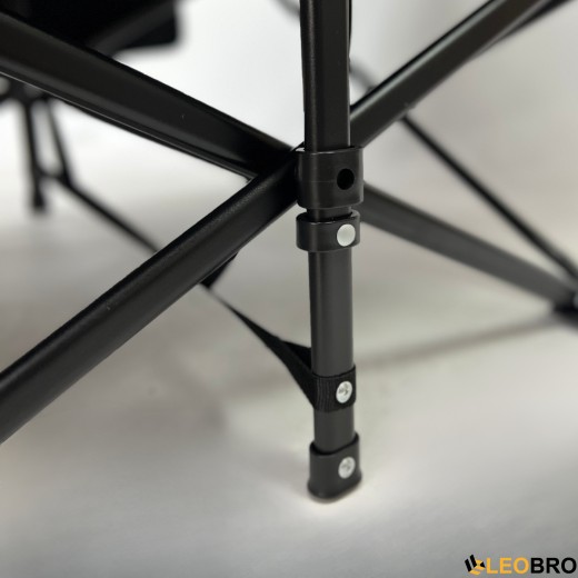 Розкладачка для туризму LEOBRO з товстим оксамитовим матрацом (LB-CC-L2-BRN) - 5