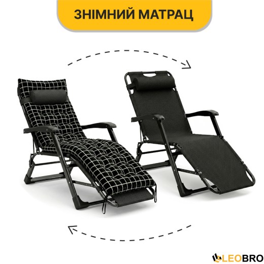 Розкладне крісло ліжко з оксамитовим матрацом LEOBRO (LB-FCB-G4-PAT) - 12