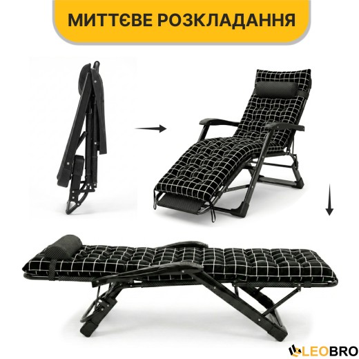 Розкладне крісло ліжко з оксамитовим матрацом LEOBRO (LB-FCB-G4-PAT) - 13