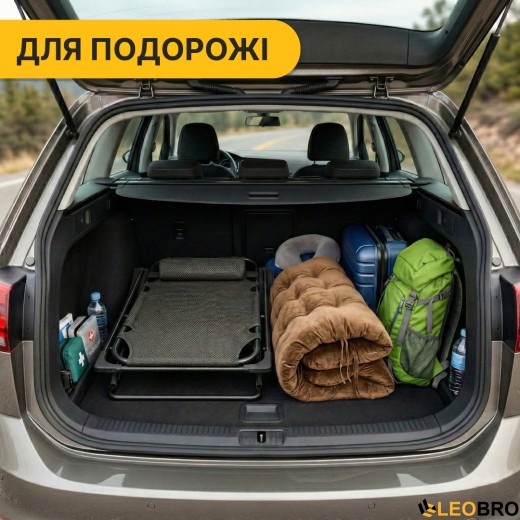 Розкладне крісло ліжко з оксамитовим матрацом LEOBRO Brown (LB-FCB-G4-BRN) - 4