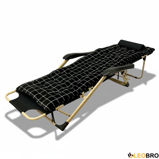Розкладне крісло ліжко з оксамитовим матрацом LEOBRO (LB-FCB-G5-PAT) - 3