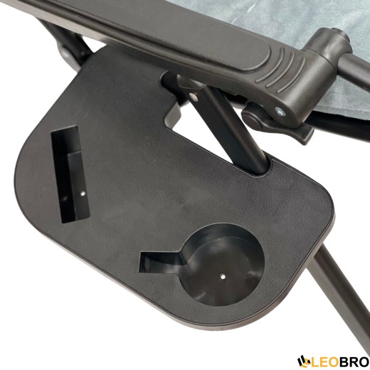 Розкладне крісло шезлонг LEOBRO Zero Gravity Premium Plus Grey Velvet (LB-ZGC-K3-GRY) - 15