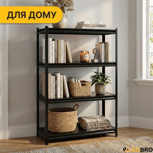 Стелаж з металевими полицями LEOBRO 152 х 70 х 30 см, 175кг/полиця, 4 полиці (LB-R126) - 8