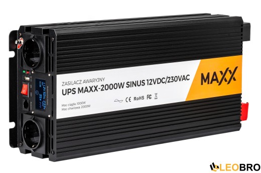 Гібридний ДБЖ/інвертор 4SUN MAXX SINUS 2000 W 12/230V 1000/2000W (R0279 PRZ279) - 6
