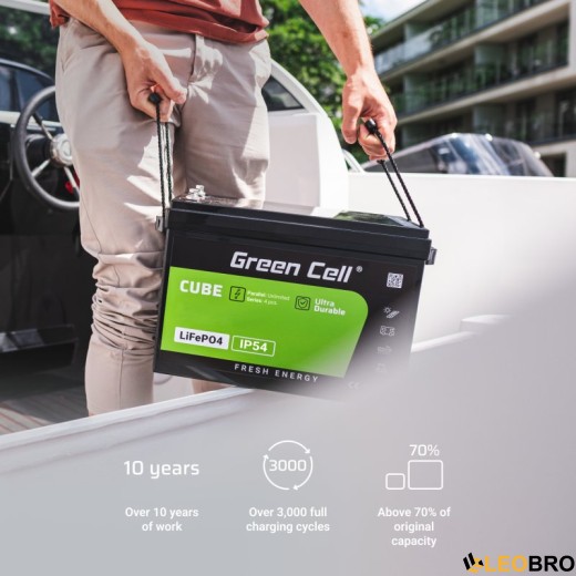 Акумулятор Green Cell LiFePO4 100Ah + BMS 12.8V (LFPGC12V100AH) - 2