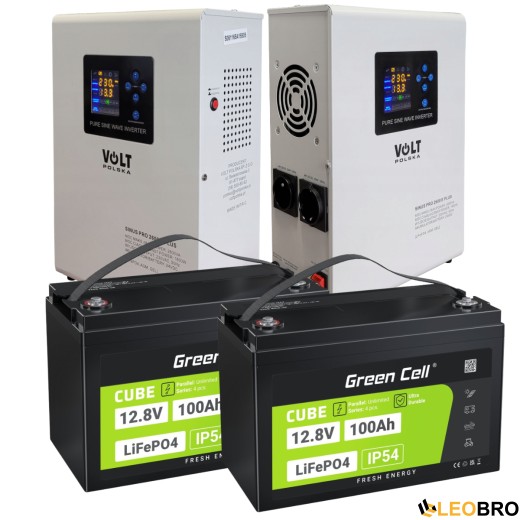 Аварійний комплект живлення Volt Polska SINUS PRO 2600 E PLUS 24/230V 1800/2600W + 2 шт Акумулятор LiFePo4 12,8V 100Ah - 1