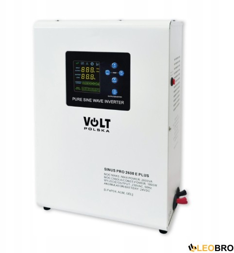 Аварійний комплект живлення Volt Polska SINUS PRO 2600 E PLUS 24/230V 1800/2600W + 2 шт Акумулятор LiFePo4 12,8V 100Ah - 3