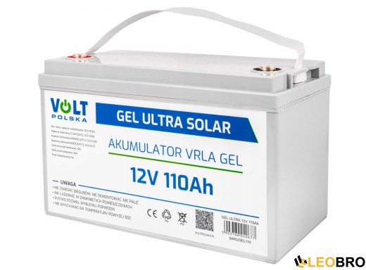 Комплект Volt Polska SINUS PRO 2400 W 12/230V 1600/2400W + Акумулятор VOLT GEL VRLA 110Ah 12V  - 5