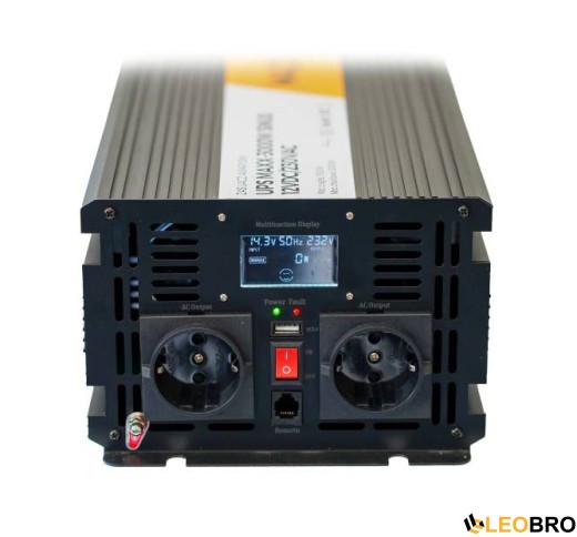 Комплект аварійного живлення 4SUN MAXX SINUS 3000W + Акумулятор VOLT AGM 100Ah (Зарядка 20А) - 6