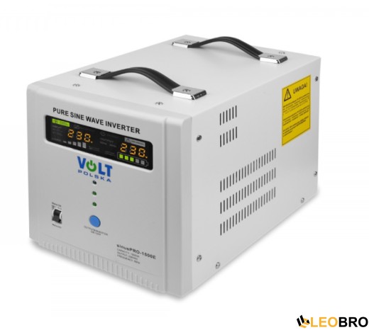 УЦІНКА! Гібридний ДБЖ/інвертор Volt Polska SINUS PRO 1500 E 12/230V 1000/1500W (3SP091512E) - 1