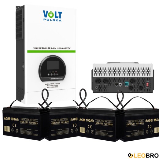 Комплект Volt Polska ULTRA-HV 11000 48/230V (5200/11000W) + 4 шт Акумулятор VOLT VRLA 100Ah 12V  - 1