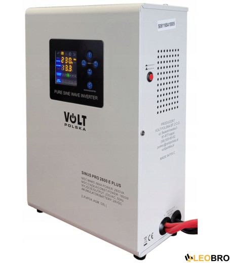 Аварійний комплект Volt Polska SINUS PRO 2600 E PLUS 24/230V 1800/2600W + 2 шт Акумулятор LiFePo4 12,8V 100 Ah - 5