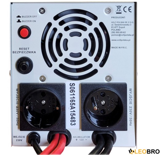 Комплект Volt Polska SINUS PRO 1100 E PLUS 12/230V 700/1100W + Акумулятор GEL 12V 110 Ah - 5