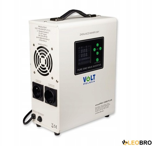 Комплект Volt Polska SINUS PRO 1200 E PLUS 12/230V 800/1200W + Акумулятор GEL 12V 110 Ah - 6