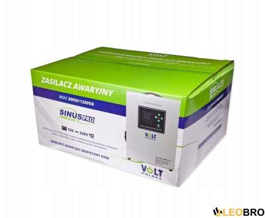 Комплект Volt Polska SINUS PRO 1200 E PLUS 12/230V 800/1200W + Акумулятор GEL 12V 110 Ah - 7